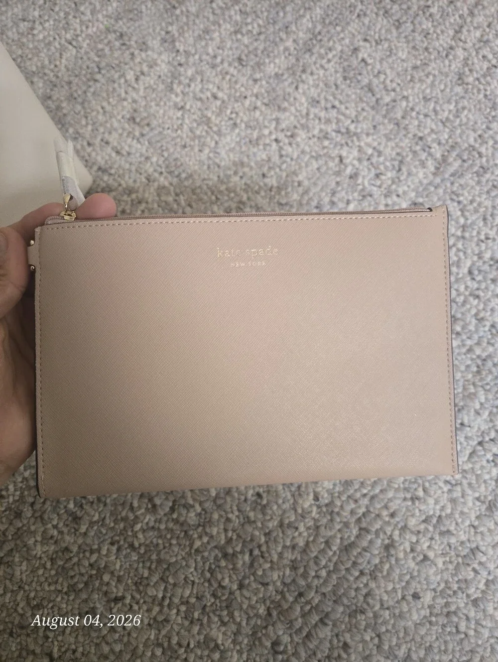 kate spade Cream Leather Bleecker Large Tote